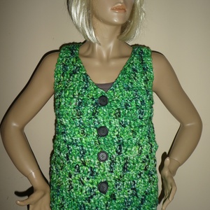 horgolt vastag mellény m-es , Ruha & Divat, Női ruha, Mellény, Horgolás, MESKA