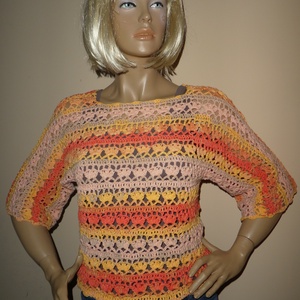 horgolt laza felső m-es, Ruha & Divat, Női ruha, Mellény, Horgolás, MESKA