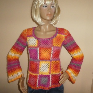 horgolt felső s-m-es - Meska.hu