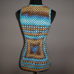 horgolt felső s-es  - ruha & divat - női ruha - mellény - Meska.hu