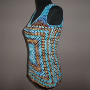 horgolt felső s-es  - ruha & divat - női ruha - mellény - Meska.hu