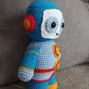Horgolt robot  - játék & sport - plüssállat & játékfigura - robot & gép - Meska.hu