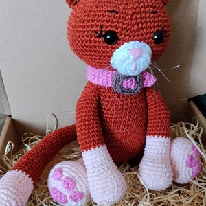 Horgolt Cica  - játék & sport - plüssállat & játékfigura - cica - Meska.hu