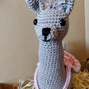 Horgolt láma  - játék & sport - plüssállat & játékfigura - láma - Meska.hu