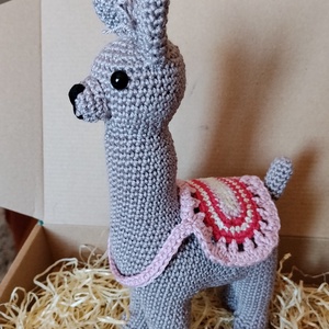Horgolt láma  - játék & sport - plüssállat & játékfigura - láma - Meska.hu