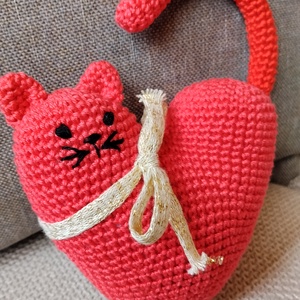 Cicás szív  - játék & sport - plüssállat & játékfigura - cica - Meska.hu