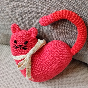 Cicás szív  - játék & sport - plüssállat & játékfigura - cica - Meska.hu