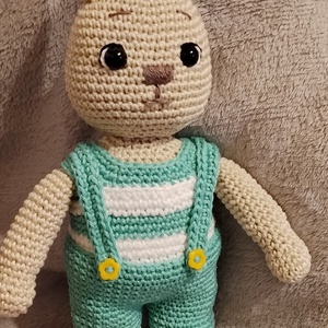 Horgolt nyuszi fiú  - játék & sport - plüssállat & játékfigura - nyuszi - Meska.hu