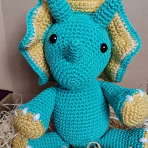 Horgolt dínó  - játék & sport - plüssállat & játékfigura - plüss dínók - Meska.hu