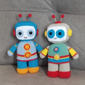 Horgolt robot  - játék & sport - plüssállat & játékfigura - robot & gép - Meska.hu