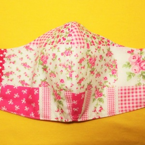 Virágos patchwork mintás arcmaszk, szájmaszk - ruha & divat - maszk, arcmaszk - Meska.hu