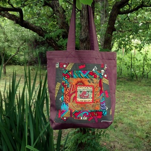 ELEFÁNTOS patchwork bevásárló szatyor erős vászonból - Meska.hu