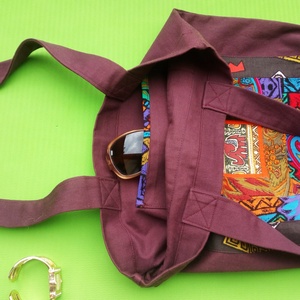 ELEFÁNTOS patchwork bevásárló szatyor erős vászonból - táska & tok - bevásárlás & shopper táska - Meska.hu
