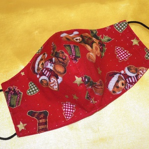 MACIMIKULÁS - karácsonyi M méretű minőségi pamut maszk, Ruha & Divat, Maszk, Arcmaszk, Női, Varrás, MESKA