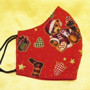 MACIMIKULÁS - karácsonyi M méretű minőségi pamut maszk - ruha & divat - maszk, arcmaszk - női - Meska.hu