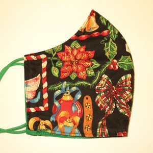 Karácsonyi, minőségi pamut maszk - M méret - ruha & divat - maszk, arcmaszk - női - Meska.hu