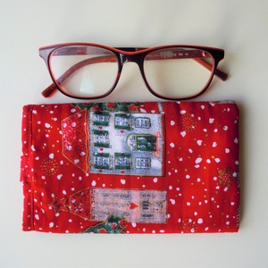 Karácsonyi házikós szemüvegtok, mobiltok, bármitartó - táska & tok - pénztárca & más tok - telefontok - Meska.hu