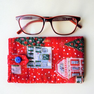 Karácsonyi házikós szemüvegtok, mobiltok, bármitartó - táska & tok - pénztárca & más tok - telefontok - Meska.hu