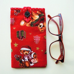 Karácsonyi, macis szemüvegtok, mobiltok, bármitartó, Táska & Tok, Pénztárca & Más tok, Szemüvegtok, Varrás, MESKA