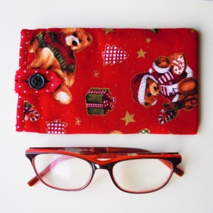 Karácsonyi, macis szemüvegtok, mobiltok, bármitartó - táska & tok - pénztárca & más tok - szemüvegtok - Meska.hu