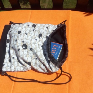 Barikás gymbag, hátizsák, tornazsák 100% pamut  - táska & tok - hátizsák - tornazsák, gymbag - Meska.hu