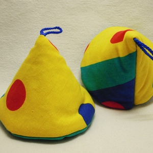 Vidám sárga, pöttyök, csíkok - edényfogó , Otthon & Életmód, Konyhafelszerelés, tálalás, Konyhai textil, Edényfogó & Edényfedő, Varrás, MESKA