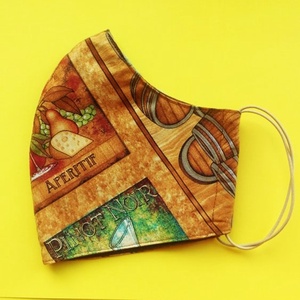 Pinot Noir férfi L méretű maszk 100 % minőségi pamutból, Ruha & Divat, Maszk, Arcmaszk, Varrás, MESKA