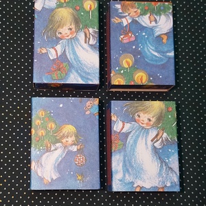 Angyalkák 1. - karácsonyi gyufacsomag /közepes méretű gyufa/, Karácsony, Karácsonyi lakásdekoráció, Karácsonyi illatgyertya, mécses, Mindenmás, MESKA