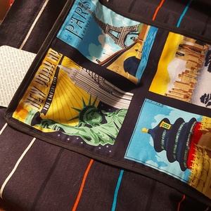 Bevásárló szatyor - városképekkel - táska & tok - bevásárlás & shopper táska - shopper, textiltáska, szatyor - Meska.hu