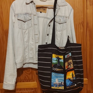 Bevásárló szatyor - városképekkel - táska & tok - bevásárlás & shopper táska - shopper, textiltáska, szatyor - Meska.hu