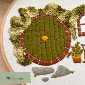 Hobbitlak kezdőbarát PDF minta és segédanyag, digitális hímzés tutorial videóval - diy (csináld magad) - workshop & tanfolyam - Meska.hu