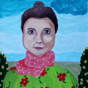 Tavaszi portré, Művészet, Festmény, Akvarell, Festészet, MESKA