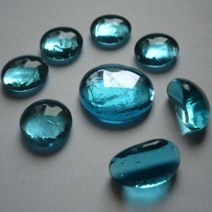 Türkiz üvegkavics kaboshon válogatás - kellékek & szerszámok - gyöngyfűzés kellékek - cabochon - Meska.hu