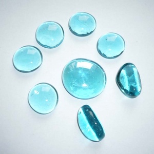 Türkiz üvegkavics kaboshon válogatás - kellékek & szerszámok - gyöngyfűzés kellékek - cabochon - Meska.hu