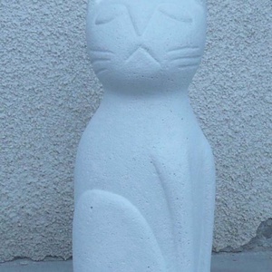 Nagy macska - egyedileg kézzel faragott kültéri szobor (60cm magas)  -  - Meska.hu