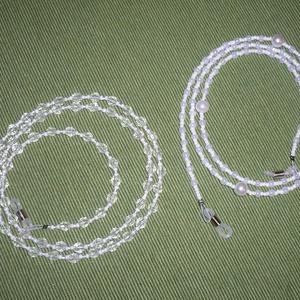 Hófehér szemüveglánc (szemüveg pánt) duo -  - Meska.hu