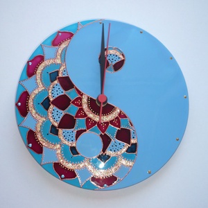 Yin-yang és Mandala - egyedi festett üveg falióra - otthon & lakás - dekoráció - falióra & óra - Meska.hu Yin-yang és Mandala - egyedi festett üveg falióra - otthon & lakás - dekoráció - falióra & óra - Meska.hu