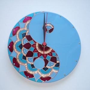 Yin-yang és Mandala - egyedi festett üveg falióra - otthon & lakás - dekoráció - falióra & óra - Meska.hu Yin-yang és Mandala - egyedi festett üveg falióra - otthon & lakás - dekoráció - falióra & óra - Meska.hu