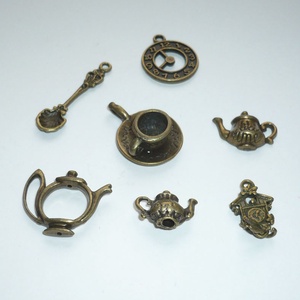 Tea-time - réz színű vintage függő (medál) gyűjtemény, Kellékek & szerszámok, Ékszerkellék, Medál csomag, Ékszerkészítés, MESKA