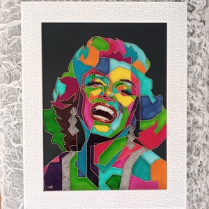 Marilyn Monroe - popart - üvegre festett falikép, festmény - művészet - festmény - üvegfestmény - Meska.hu