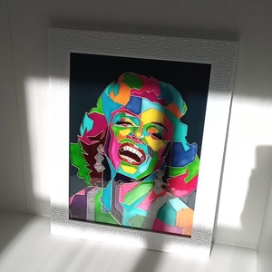 Marilyn Monroe - popart - üvegre festett falikép, festmény - művészet - festmény - üvegfestmény - Meska.hu