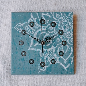 Vintage mandala - egyedi, festett fa falióra - otthon & életmód - dekoráció - fali és függő dekoráció - falióra & óra - Meska.hu