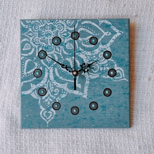 Vintage mandala - egyedi, festett fa falióra - otthon & életmód - dekoráció - fali és függő dekoráció - falióra & óra - Meska.hu