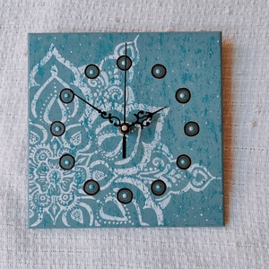 Vintage mandala - egyedi, festett fa falióra - otthon & életmód - dekoráció - fali és függő dekoráció - falióra & óra - Meska.hu
