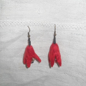 Virágos fülbevaló - ékszer - fülbevaló - lógó fülbevaló - Meska.hu