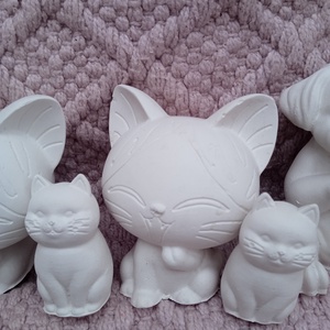 Kifesthető gipsz kutya, macska szett - kellékek & szerszámok - dekorációs kellékek - figurák - Meska.hu