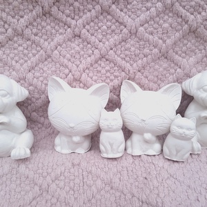 Kifesthető gipsz kutya, macska szett, Kellékek & szerszámok, Dekorációs kellékek, Figurák, Gipszöntés, MESKA