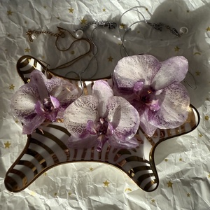 Áfonyajoghurt Orchidea Nyaklánc - ékszer - nyaklánc - medálos nyaklánc - Meska.hu