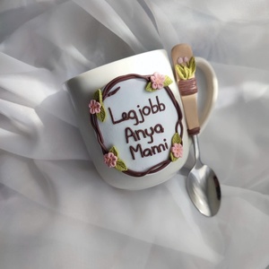 Anyák napi bögre, Otthon & Életmód, Konyhafelszerelés, tálalás, Tálalás, Bögre & Csésze, Gyurma, MESKA