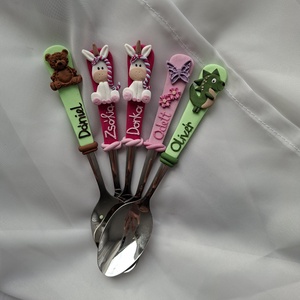 Gyerek kiskanalak/villak - otthon & életmód - konyhafelszerelés, tálalás - tálalás - kanál & villa - Meska.hu